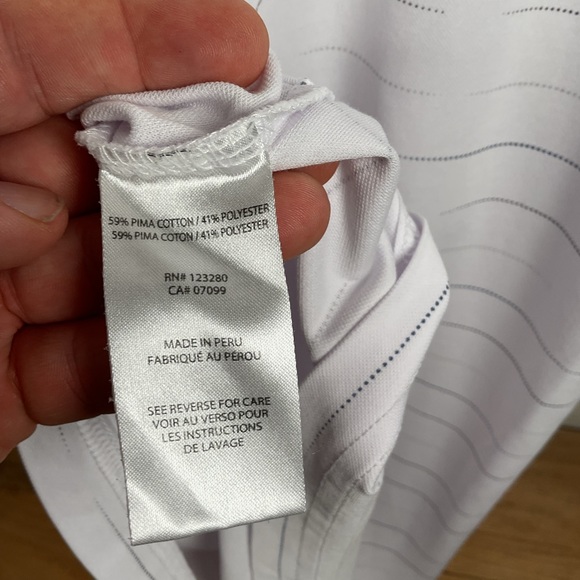 TravisMathew Pima Blend Striped Performance Polo Shirt - Men’s Large - Picture 13 of 14